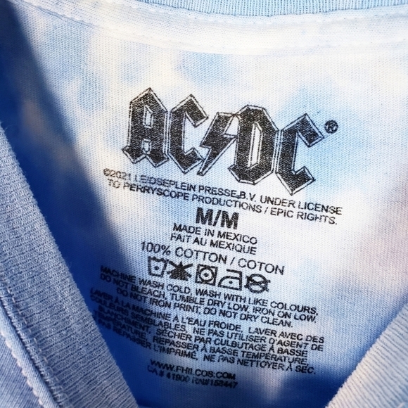 ACDC tie dye band tee patriotic - Picture 3 of 3